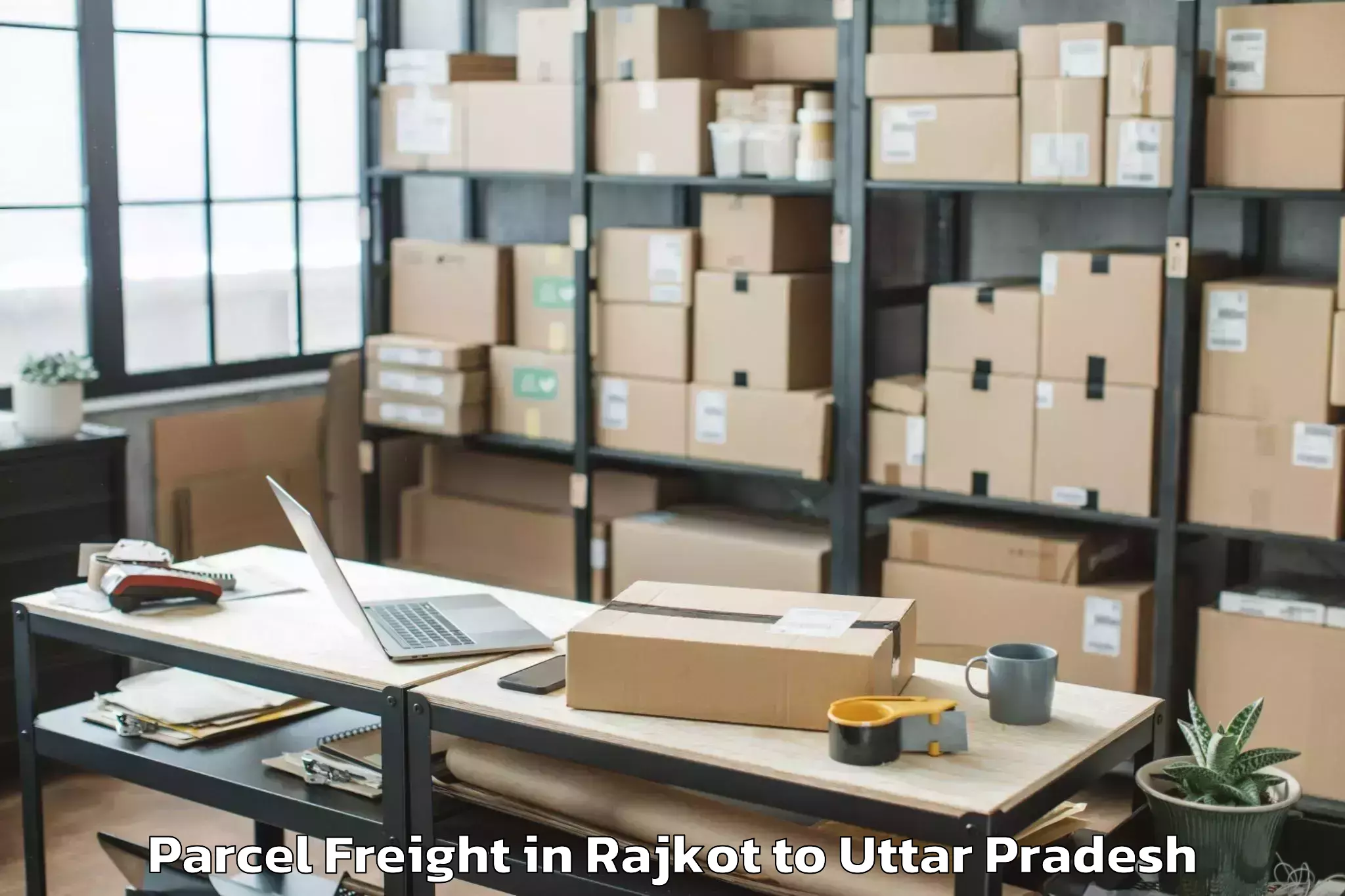 Expert Rajkot to Ramnagar Varanasi Parcel Freight